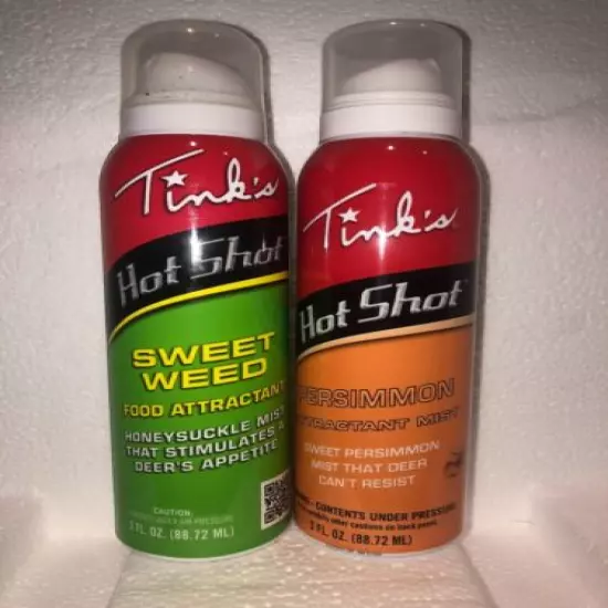 Tinks HotShot Sweet Weed AND Persimmon Attractant Mist Hunting Cover Scent 