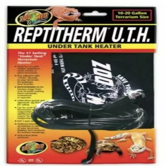 NEW ReptiTherm UTH Heat Pad 10-20 Gallon Reptile Terrarium 6" x 8" (RH-4) SEALED