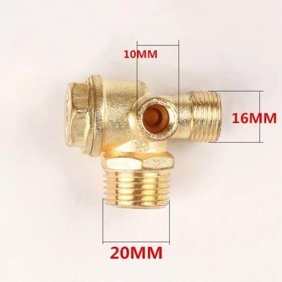 3 Port Brass Central Pneumatic 40400 Air Compressor Check Valve Thread