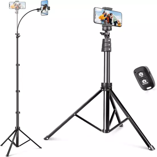 SENSYNE 62" Phone Tripod & Selfie Stick, Extendable Cell Phone Tripod Stand with