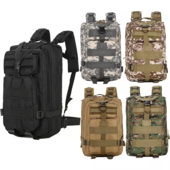 30L Outdoor Tactical Molle Backpack Rucksack Multifunction Camping Travel Bag