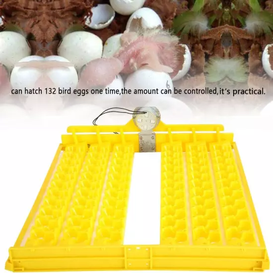 Egg Trays, Egg Incubation Tray, 132Pcs Eggs Automatic Egg Turner Turning Tray Ch