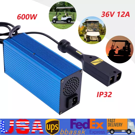 For EZGO TXT 1996-2023 Golf Cart Battery Charger 12A D Plug Powerwise Style 36V