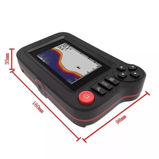 Underwater Depth Sounder With Fishing Detector 3.5" Wireless Sonar Fish Finder