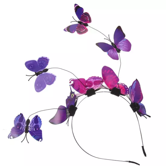 Butterfly Headband Hair Hoop Butterfly Fascinator Tea Party Headpiece Headdress