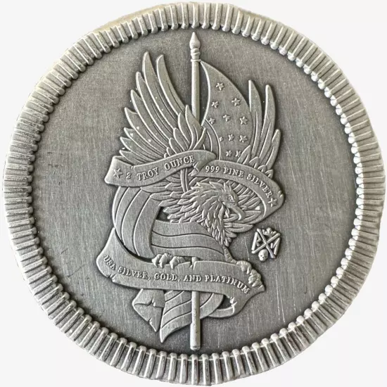 2023 THUNDER CHICKEN PROSPECTOR 2 oz Silver Stacker Round