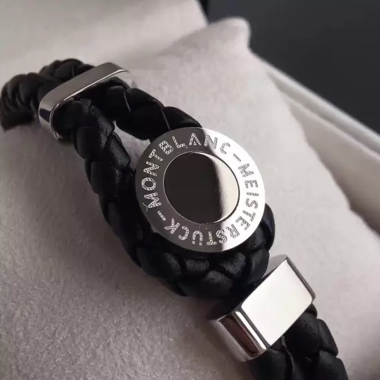 MONTBLANC Bracelet Leather Meisterstuck Iconic Black Onyx model 111402