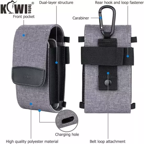 Travel Pouch Bag: Shoulder Strap, Phone Holder, for Smartphone, Passport