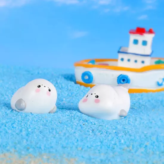 Cartoon Little Seal Figurine Decoration Miniature Landscape Ornament Crafts G Sn