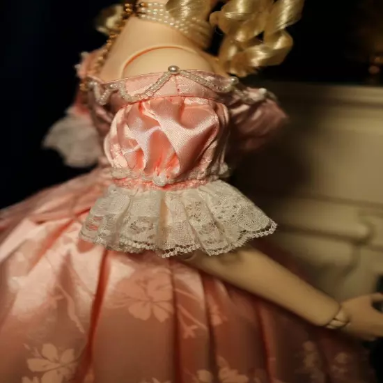 1/4MSD 1/3SD BJD Doll Vintage Sleeve Top+Skirt+Bustle Outfit Floral Palace Dress