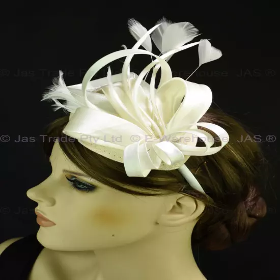 Spring Racing Race Party Melbourne Cup Feather Headband Hairband Clip Fascinator