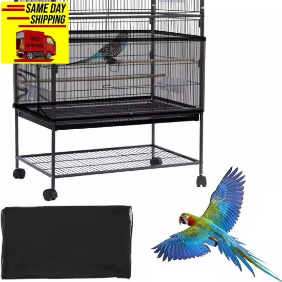 Daoeny Large Bird Cage Cover, Bird Cage Seed Catcher, Adjustable Soft Airy Nylon