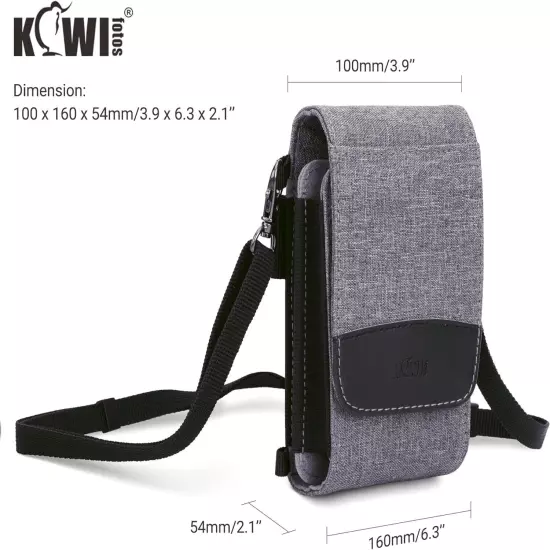 Travel Pouch Bag: Shoulder Strap, Phone Holder, for Smartphone, Passport