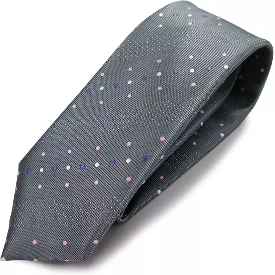 Michiko London Brand Necktie Made In Japan Nishijin Ori Woven Pattern Dots