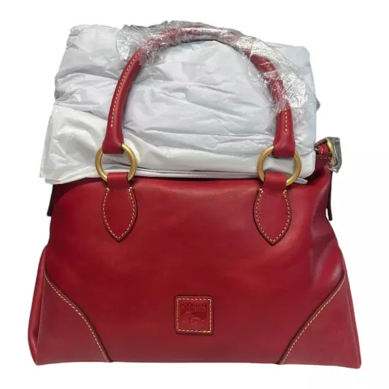 Dooney & Bourke Florentine Satchel 38~Red Italian Leather Handle and Strap NWT