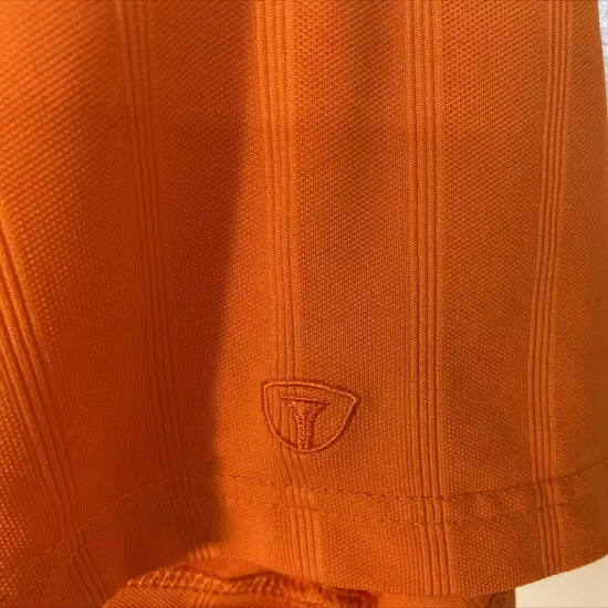 Pro Tour Cool Play Mens Orange Golf Polo Shirt Size L Short Sleeve