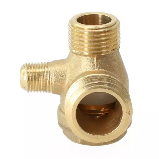 3-Port Brass Air Compressor Check Valve Central Pneumatic Male-Thread G1/2 G3/8#