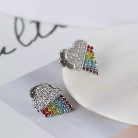 Kate Spade New York Silver Into The Sky Cloud Rainbow Stud earrings