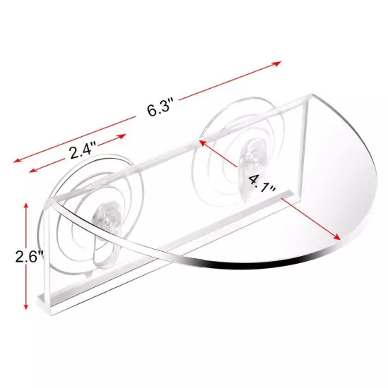 2Pack Aquarium Shelf,Transparent Acrylic Ledge Plants Holder for Substrate an...