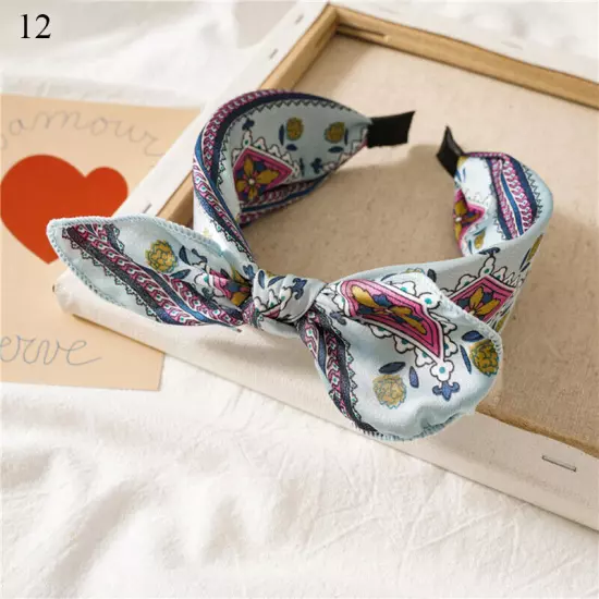 Women Headband Boho Floral Alice Band Fashion Twist Knot Headbands Soft Hairband