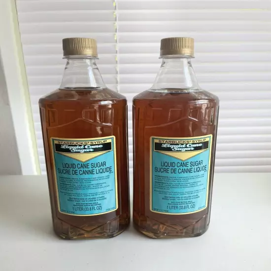 Starbucks Liquid Cane Sugar Syrup | 2 x 1 L Bottles | BB: 09/24/2024