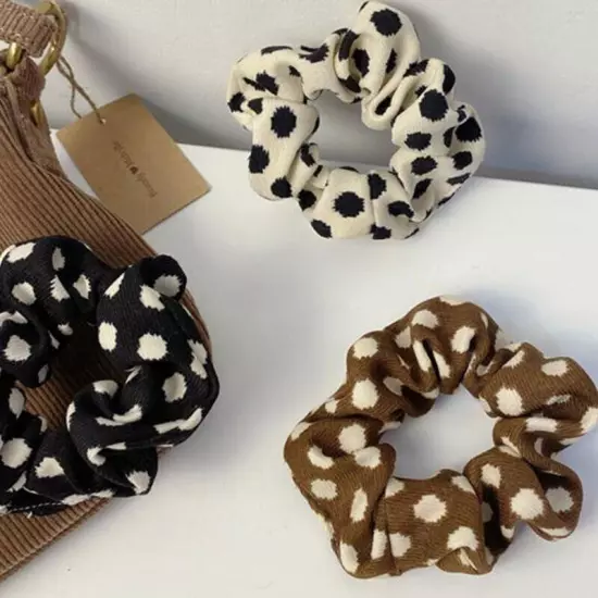 Polka Dot Hair Tie Zebra Pattern Hair Rope Scrunchies Ponytail Holder Hairband ❀