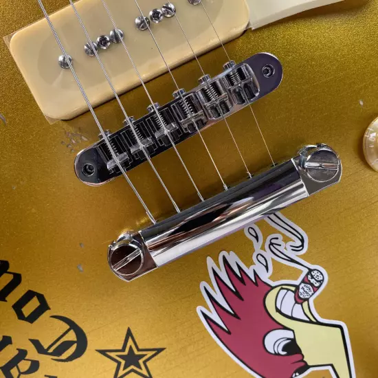 Mike Ness 1976 Deluxe electric guitar Aged Gold Relics by hands Solid Mahogany