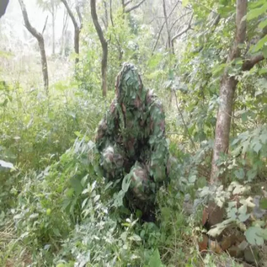 3D Jungle Camouflage Mesh Ghillie Suit Bionic Training Hunting Jacket Pants Gift