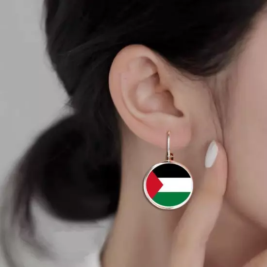 Palestine Flag Earrings Jewellery Pendant Earrings Palestinian 2024 Z4X3