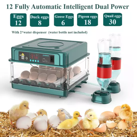 Egg Incubator for Hatching Egg Full Automatic Turning Duck Chicken Quail Egg NEW