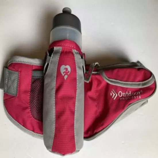 Pink Outdoor Products Trail Waist Pack Fanny Pack Water Bottle Belt Hiking