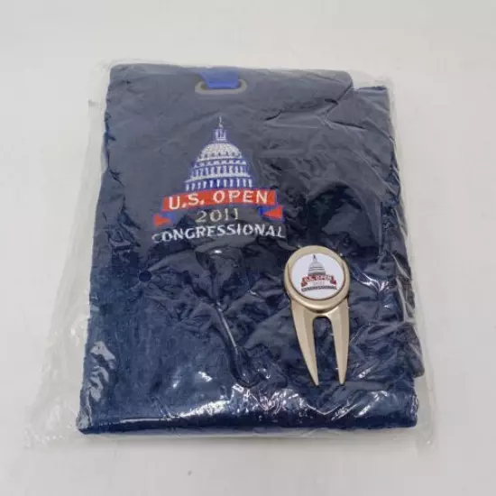 US OPEN 2011 CONGRESSIONAL GOLF CLUB MEMBER TOWEL NEW & BALL MARKER.