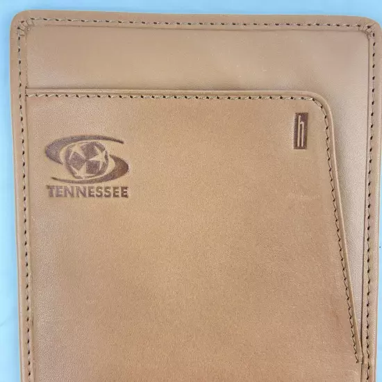 NEW Hartmann Belting Leather Travel Passport ID Case Holder Sleeve Tan + TN Logo