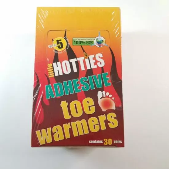 Little Hotties Adhesive Toe Warmers Contains 30 Pair Up To 5 Hours Display Box