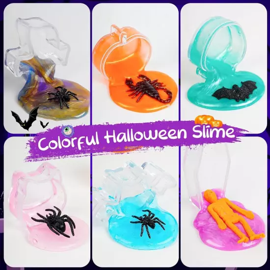 Halloween Party Favors, 24 Pcs Slime Kit, Toys for Kids,... 