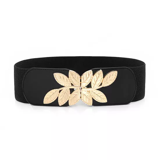 Women Ladies Wide Fashion Belt Women Black Cinch Waist Belt Elastic Stretch ❥