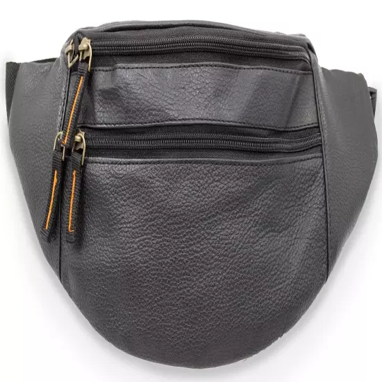 Genuine Leather Waist Fanny Pack Travel Belt Bag Travel kit Pouch