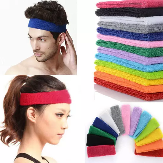 Unisex Sports Headband Head Sweat Bands Running SweatBand Workout Yoga Headband