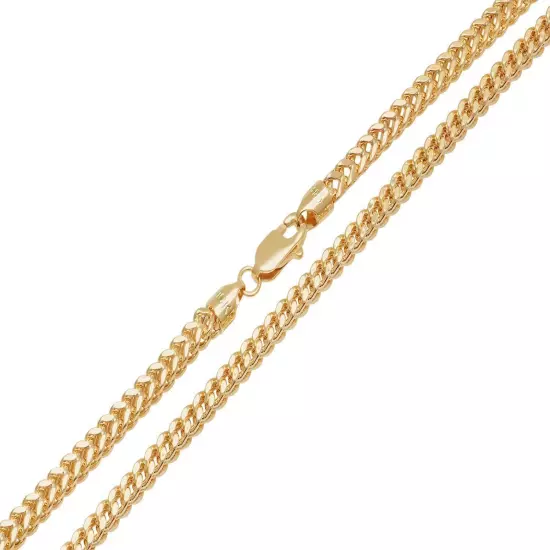 Brand New 10k Yellow Gold Franco Chain Necklace 1.5mm-6mm Sz 16"-40" Hollow