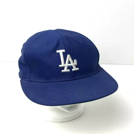 Vtg LA Dodgers New Era Pro Model Fitted Hat 6 7/8 Wool Diamond Collection USA