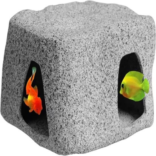 Aquarium Stone Hideaway Decoration Ceramic Tank Decoration Stone Rock Hideout