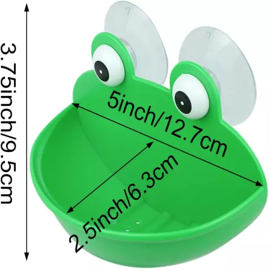 2 Pieces Frog Habitat with Dual Suction Cups Cute Fish Tank for Amphibian Aquati