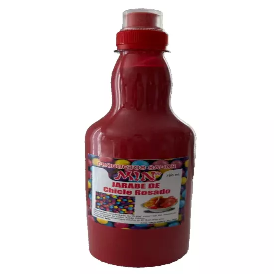 Jarabe para minuta sabor Chicle de El Salvador 750ml| Bubble Gum snow cone syrup