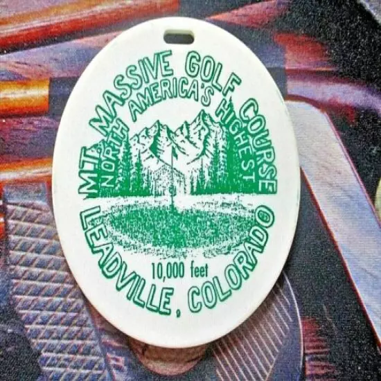 vtg - PGA Golf Bag Tag - MT. MASSIVE GOLF COURSE gc - Leadville CO