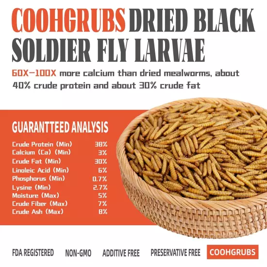 Premium Grade Dried Black Soldier Fly Larvae for Chickens and Other Poultry 1...