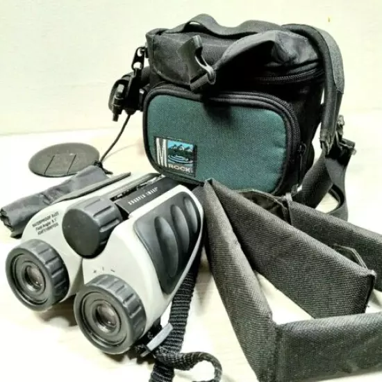 Sharper Image Waterproof 8x25 Binoculars Fog Proof 424ft case & straps hunting