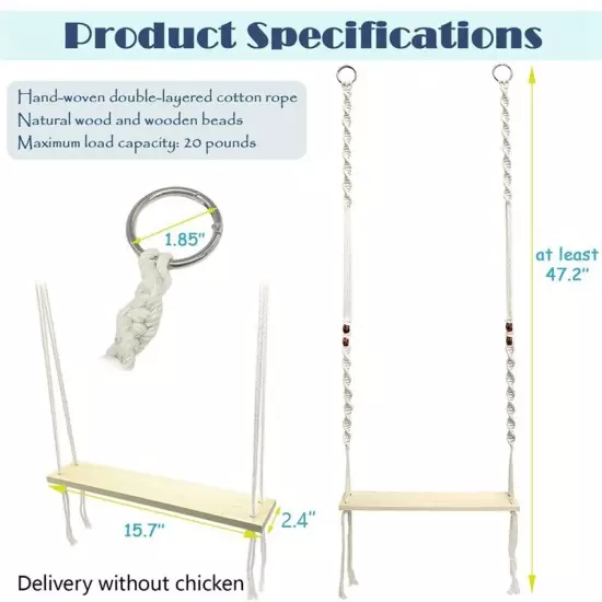 Chicken Swing Toy for Chicken Coop, Chicken Enrichment Toy for Hens and5539