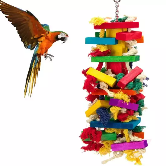 Bird Toys, Large Parrot Biting Toys, Bird Supplies, Wooden Parrot Toys