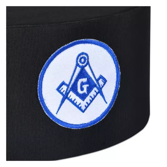 Master Mason Blue Lodge Crown Cap - White & Blue Emblem