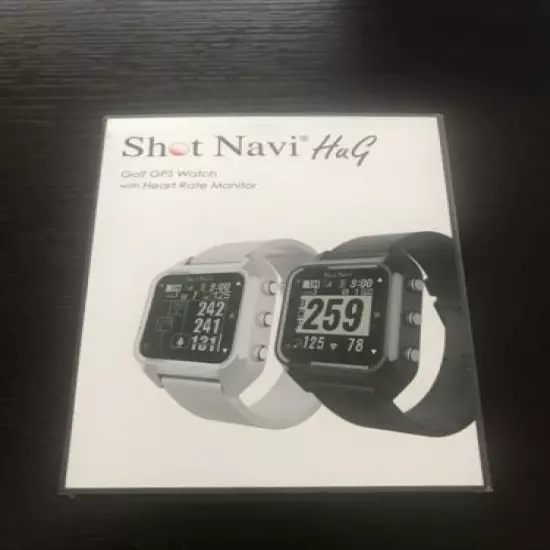 Brand NEW Shot Navi Hug Golf GPS Watch with Heart Rate Monitor Black